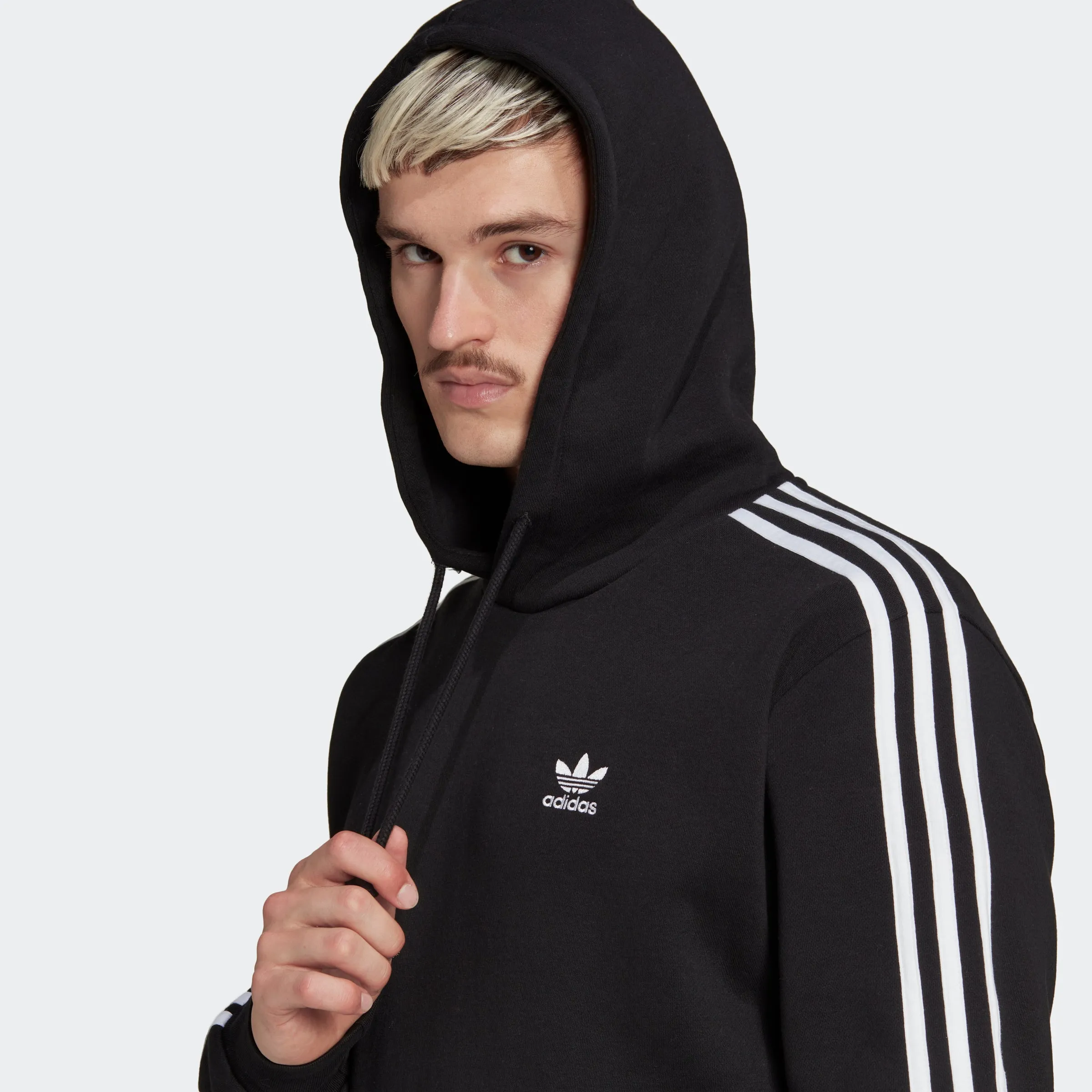 Men's adidas Originals Adicolor Classics 3-Stripes Hoodie Black