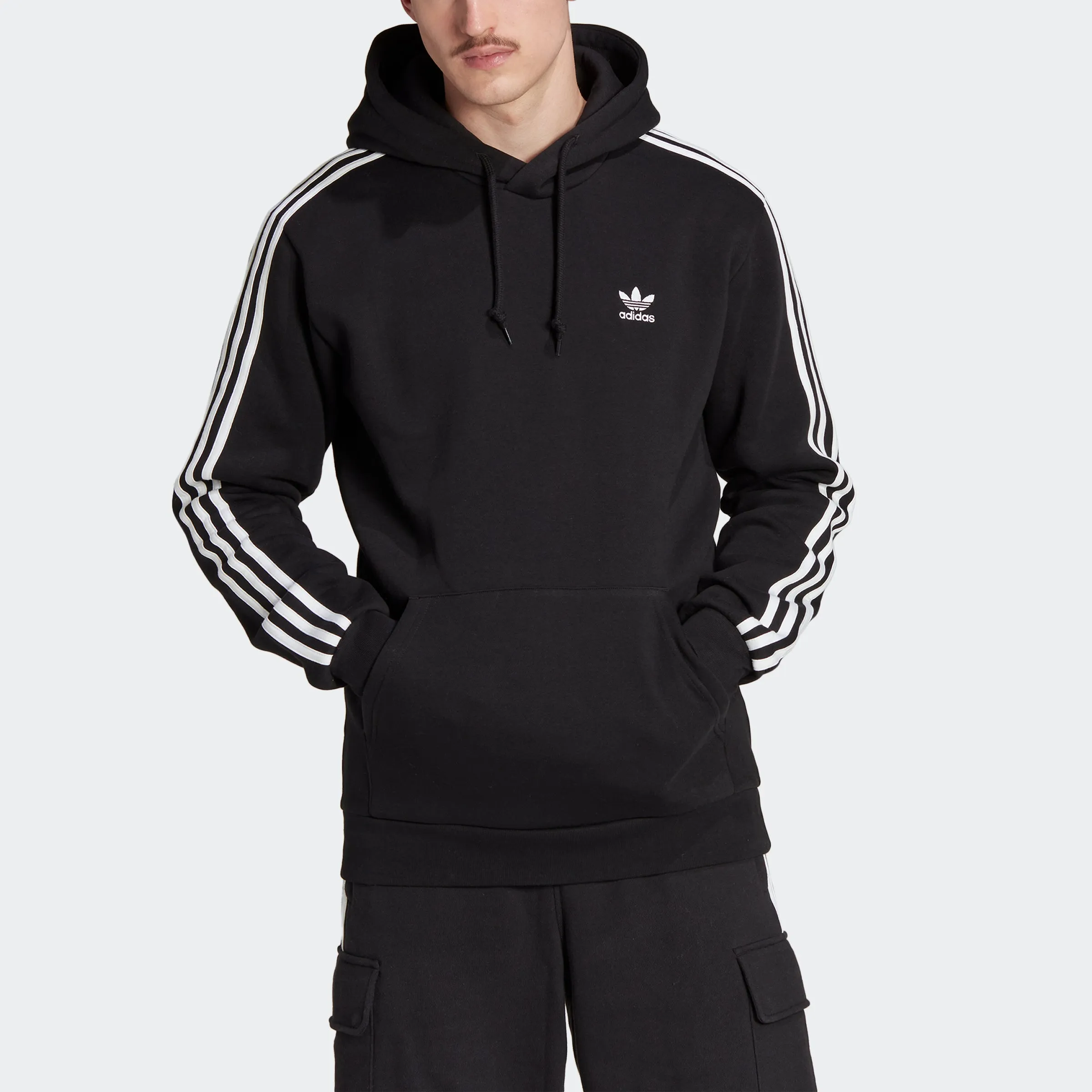 Men's adidas Originals Adicolor Classics 3-Stripes Hoodie Black