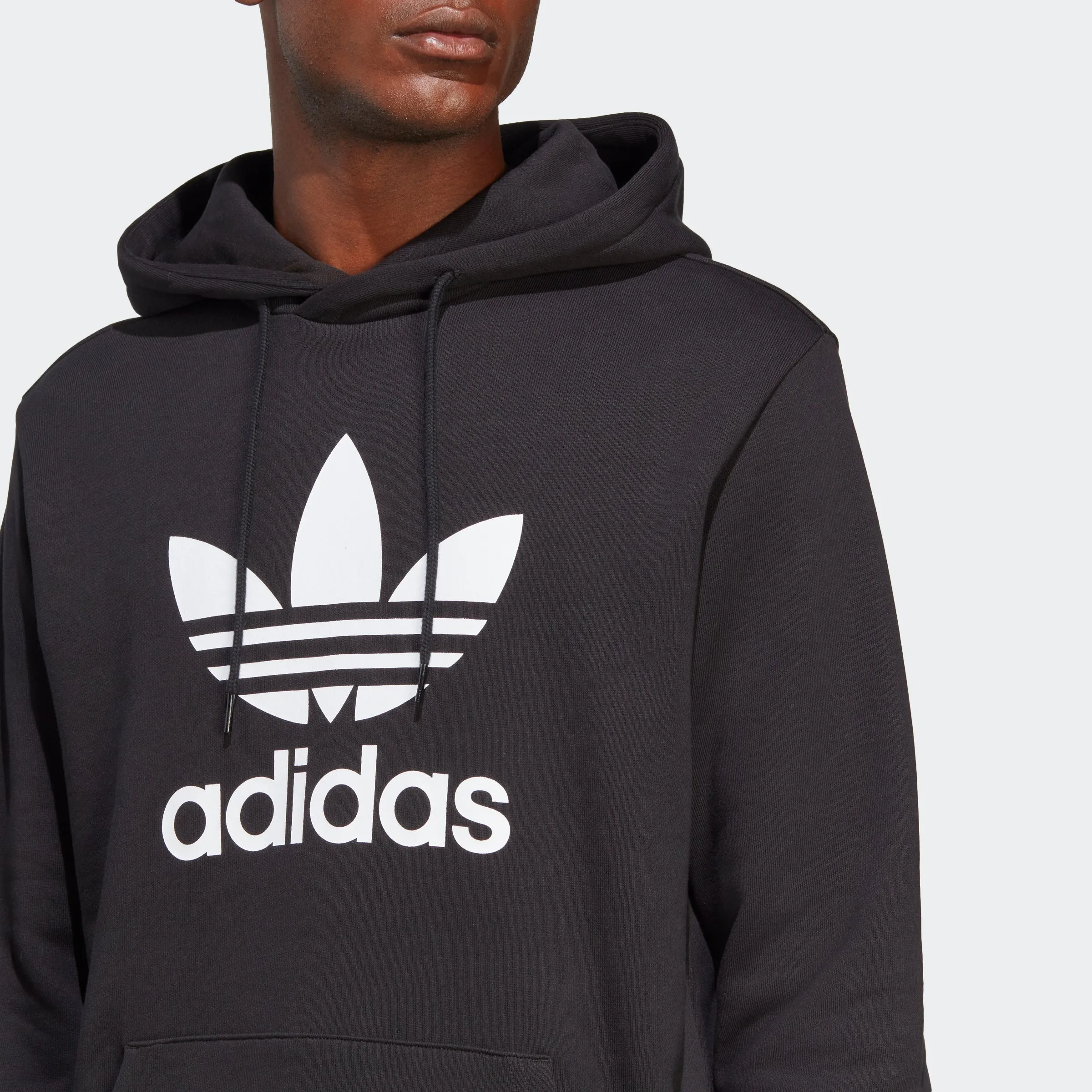 Men's adidas Originals Adicolor Classics Trefoil Hoodie Black