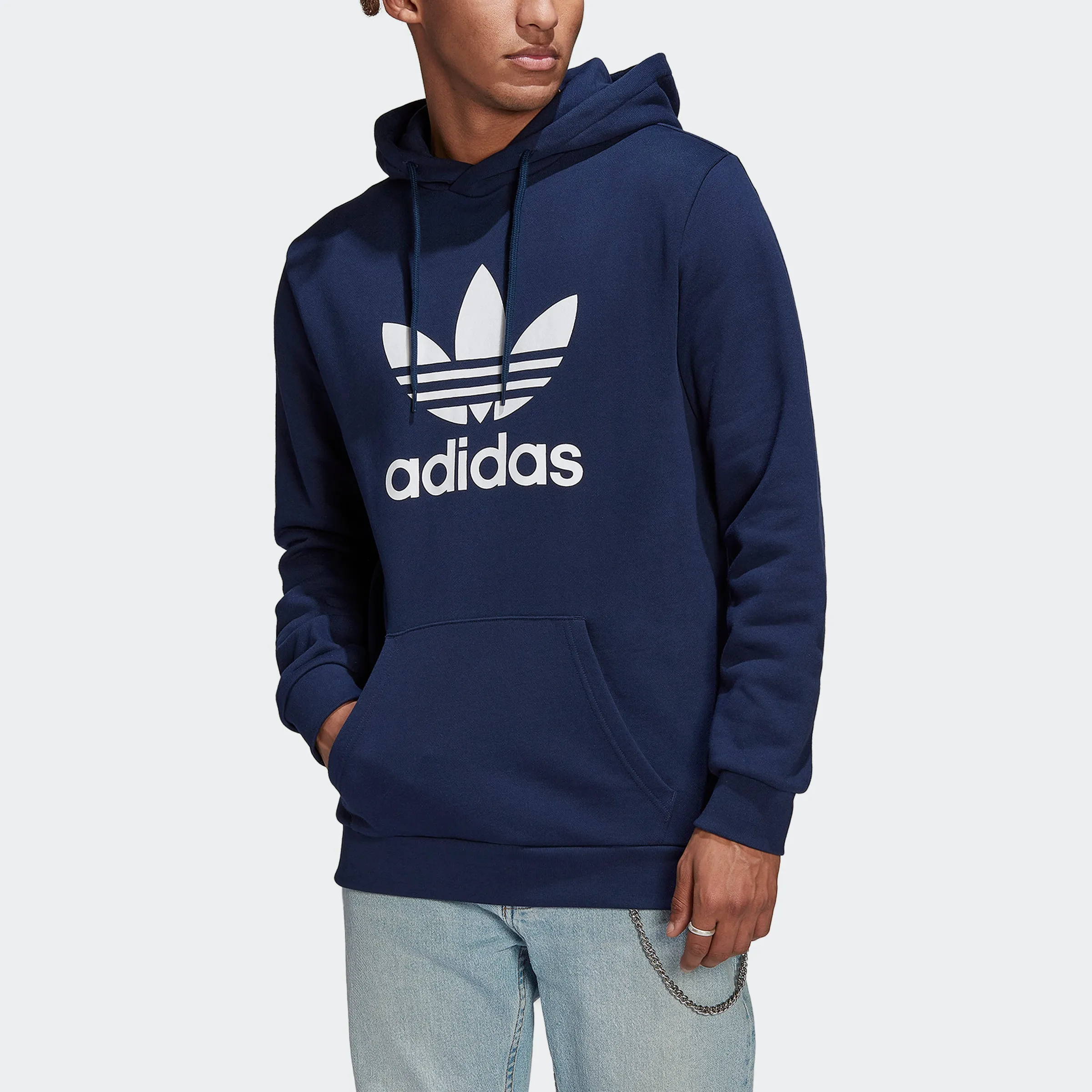 Men's adidas Originals Adicolor Classics Trefoil Hoodie Night Indigo