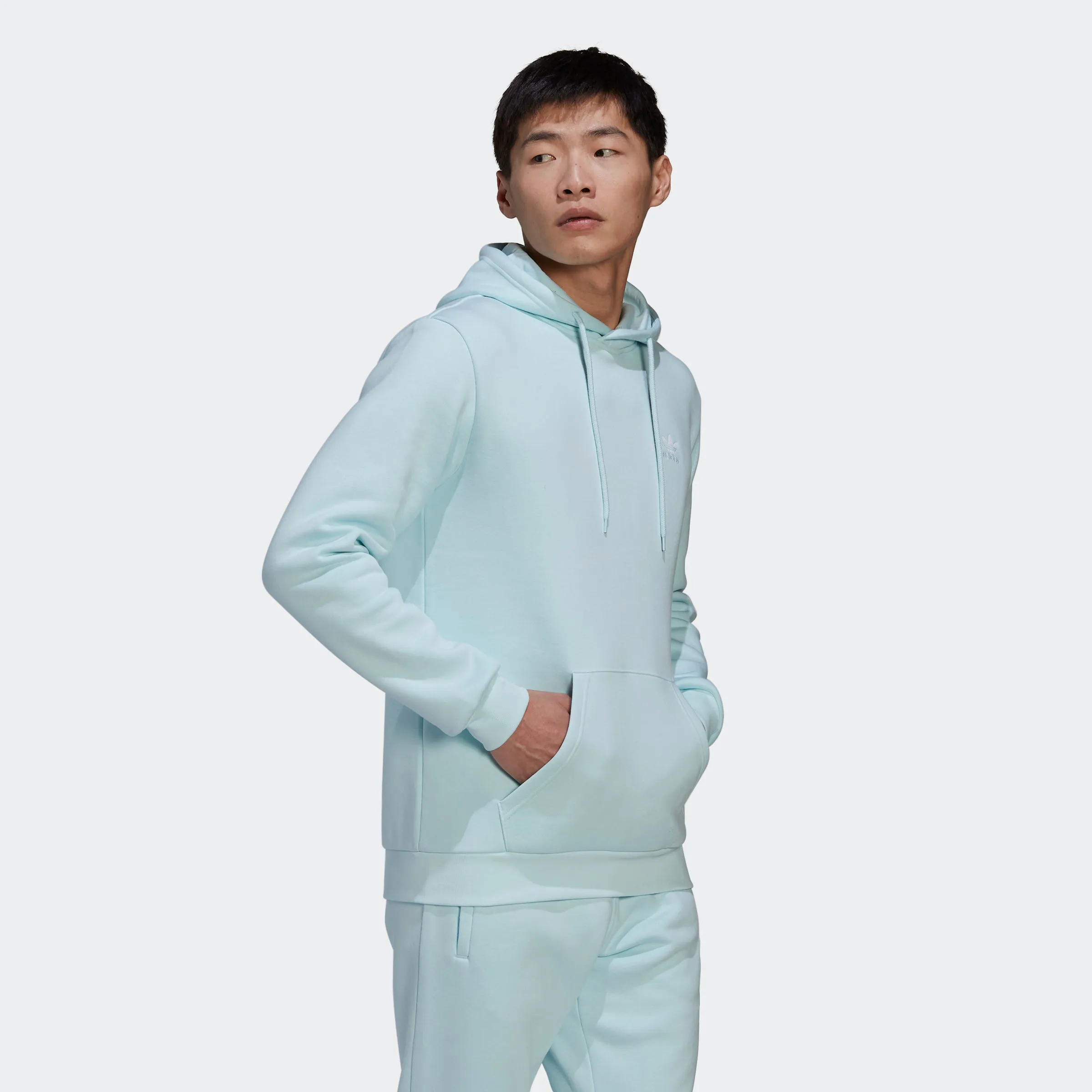 Men's adidas Originals Adicolor Essentials Trefoil Hoodie Almost Blue