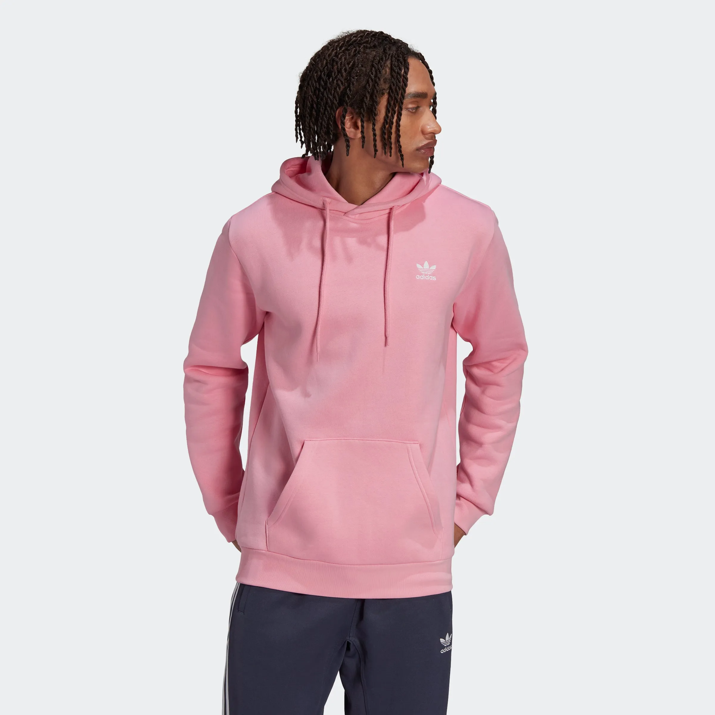 Men's adidas Originals Adicolor Essentials Trefoil Hoodie Bliss Pink