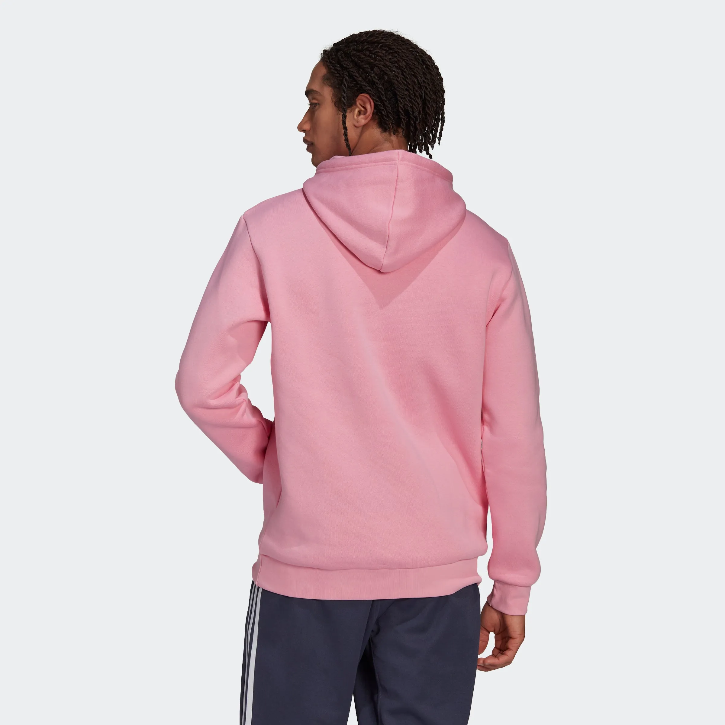 Men's adidas Originals Adicolor Essentials Trefoil Hoodie Bliss Pink