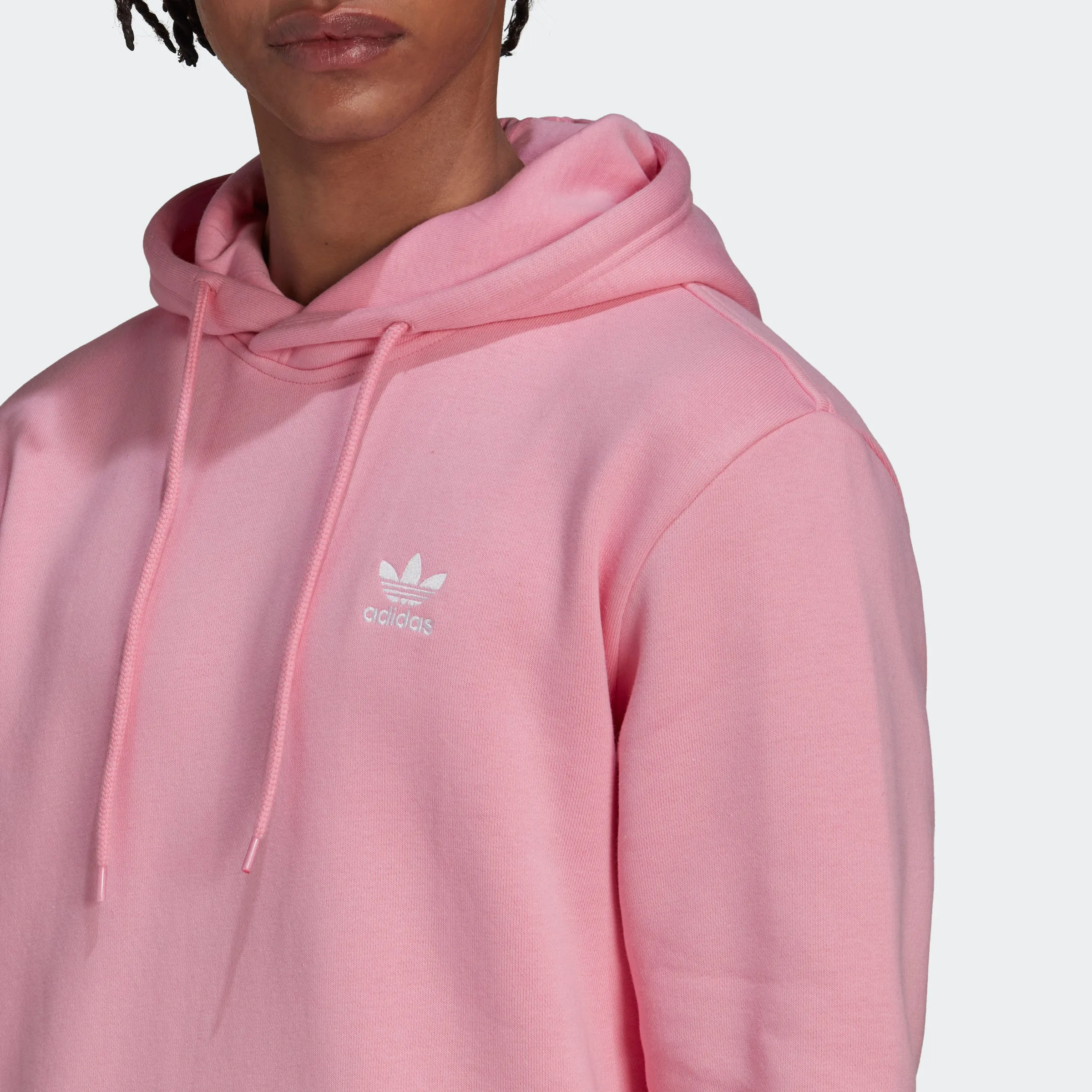 Men's adidas Originals Adicolor Essentials Trefoil Hoodie Bliss Pink