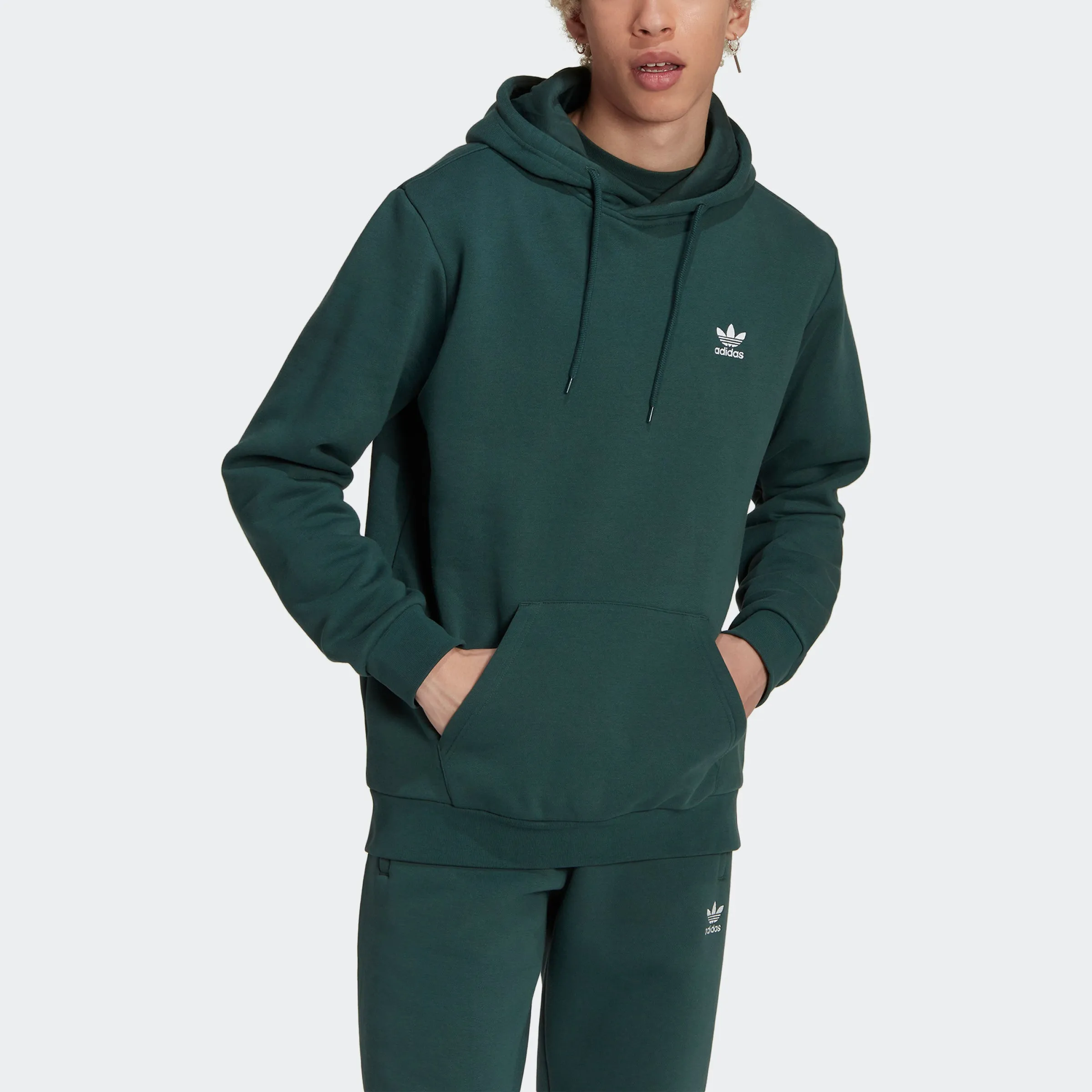 Men's adidas Originals Adicolor Essentials Trefoil Hoodie Mineral Green