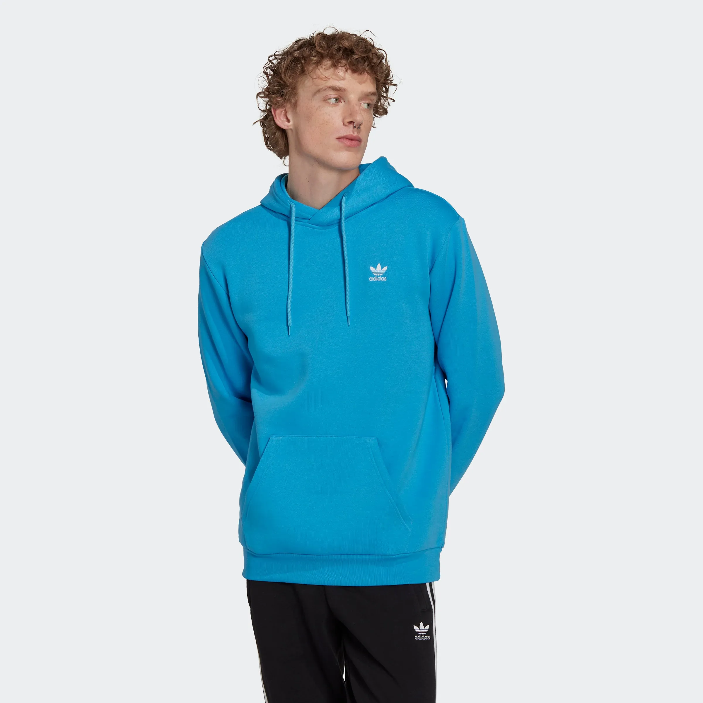 Men's adidas Originals Adicolor Essentials Trefoil Hoodie Pulse Blue