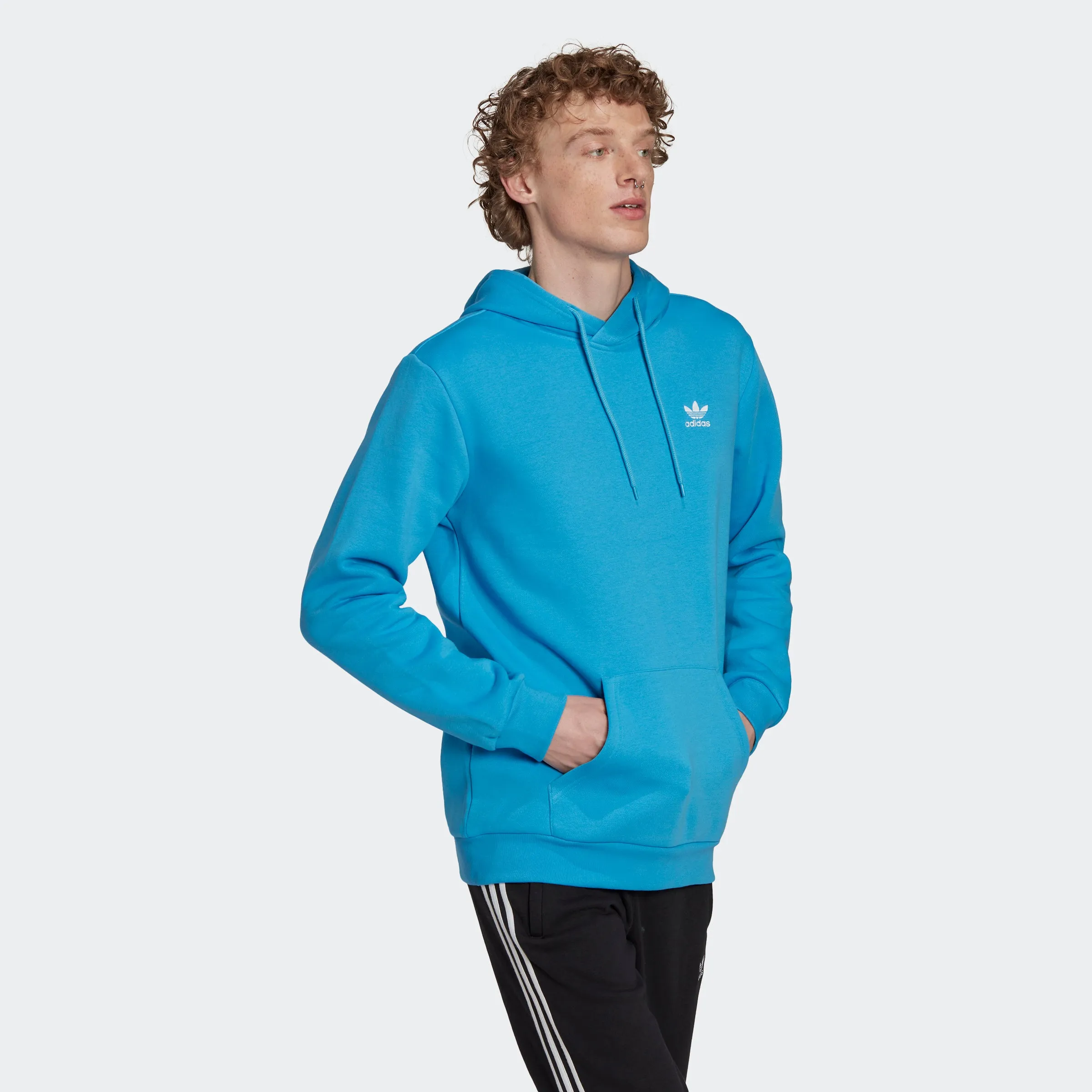 Men's adidas Originals Adicolor Essentials Trefoil Hoodie Pulse Blue