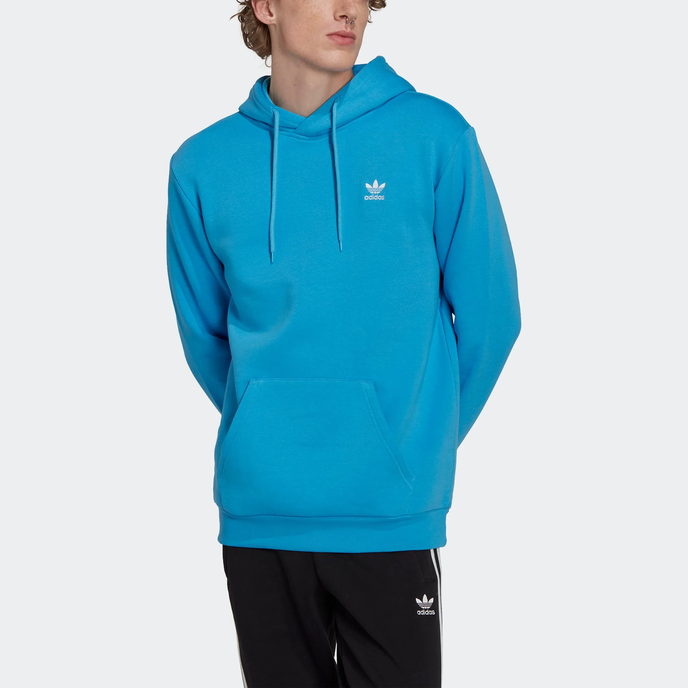 Men's adidas Originals Adicolor Essentials Trefoil Hoodie Pulse Blue