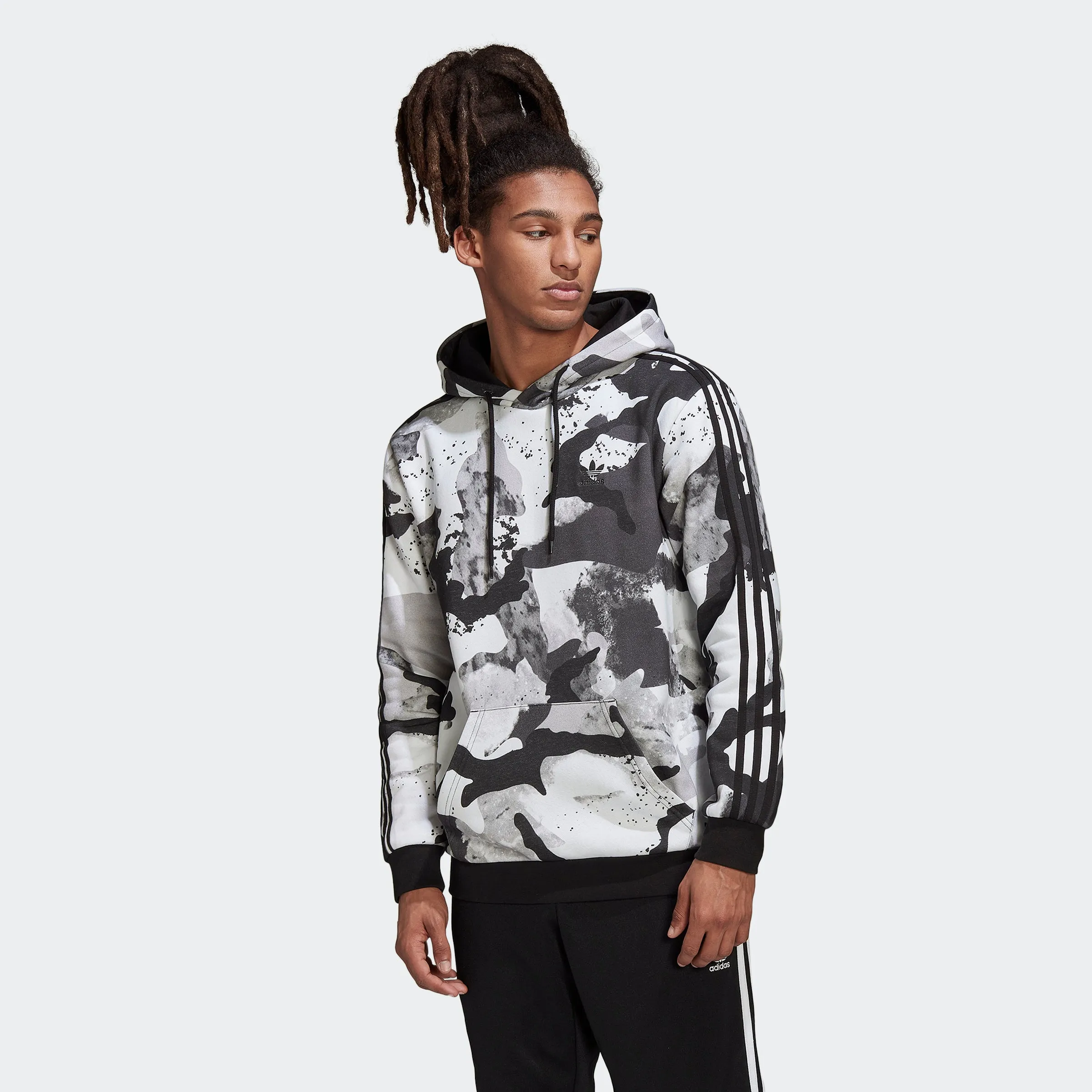 Men's adidas Originals Camo Series Allover Print Hoodie Chalk White