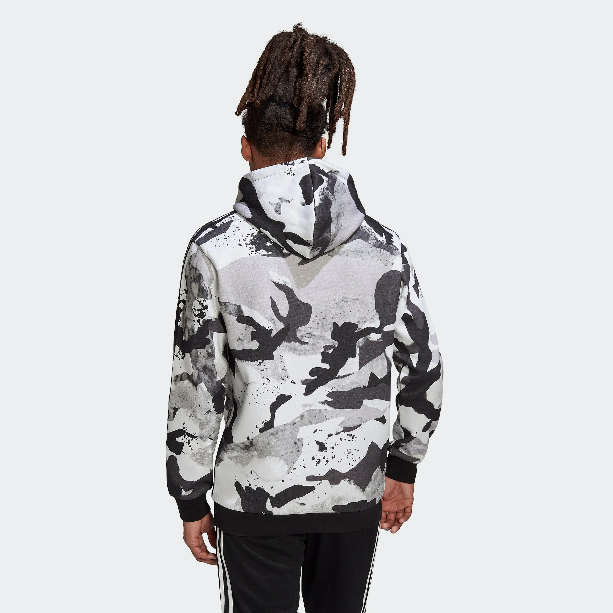 Men's adidas Originals Camo Series Allover Print Hoodie Chalk White