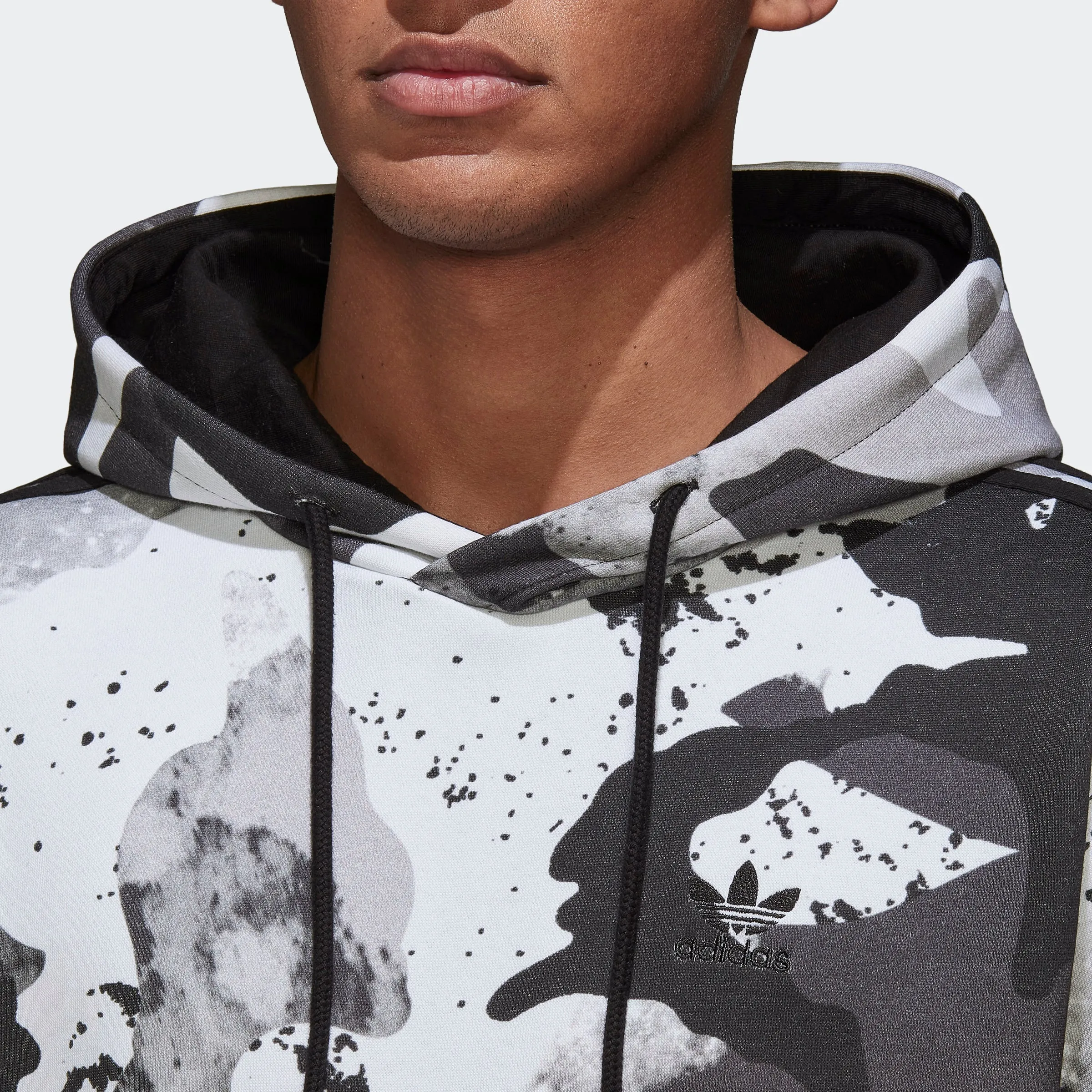 Men's adidas Originals Camo Series Allover Print Hoodie Chalk White