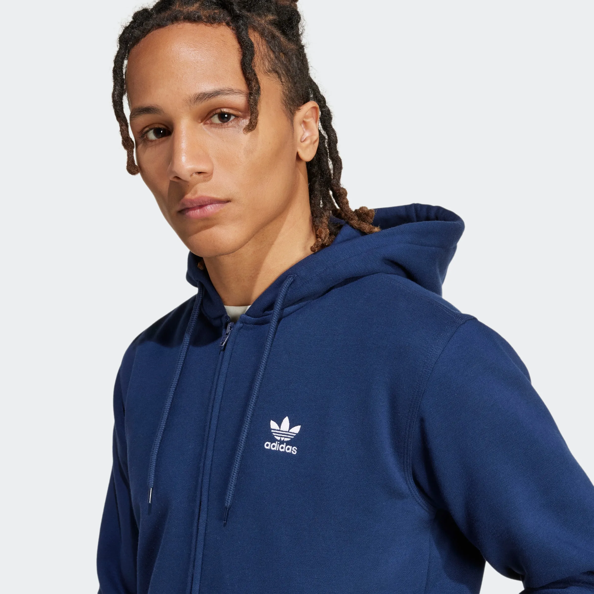 Men's adidas Originals Trefoil Essentials Hoodie Night Indigo