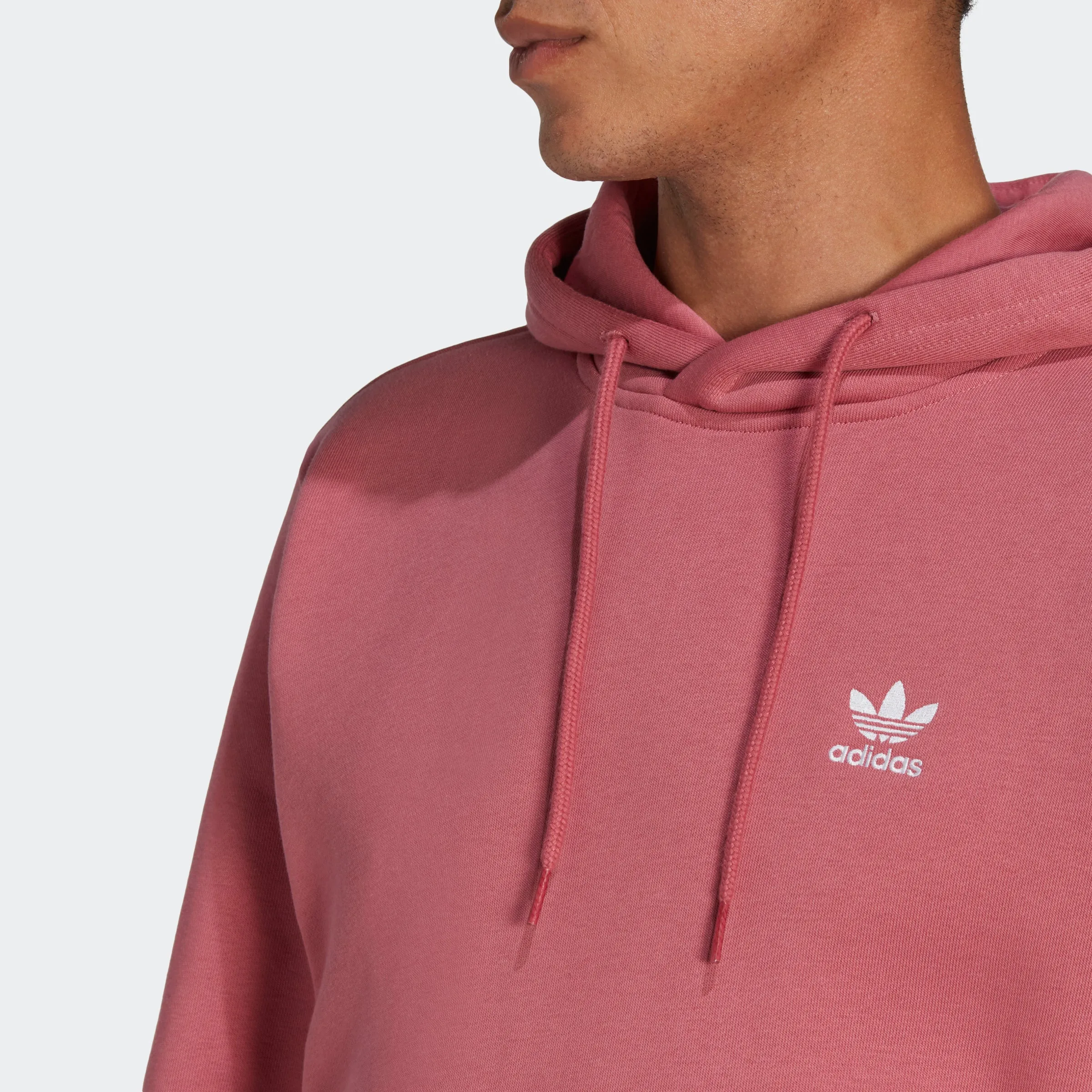 Men's adidas Originals Trefoil Essentials Hoodie Pink Strata