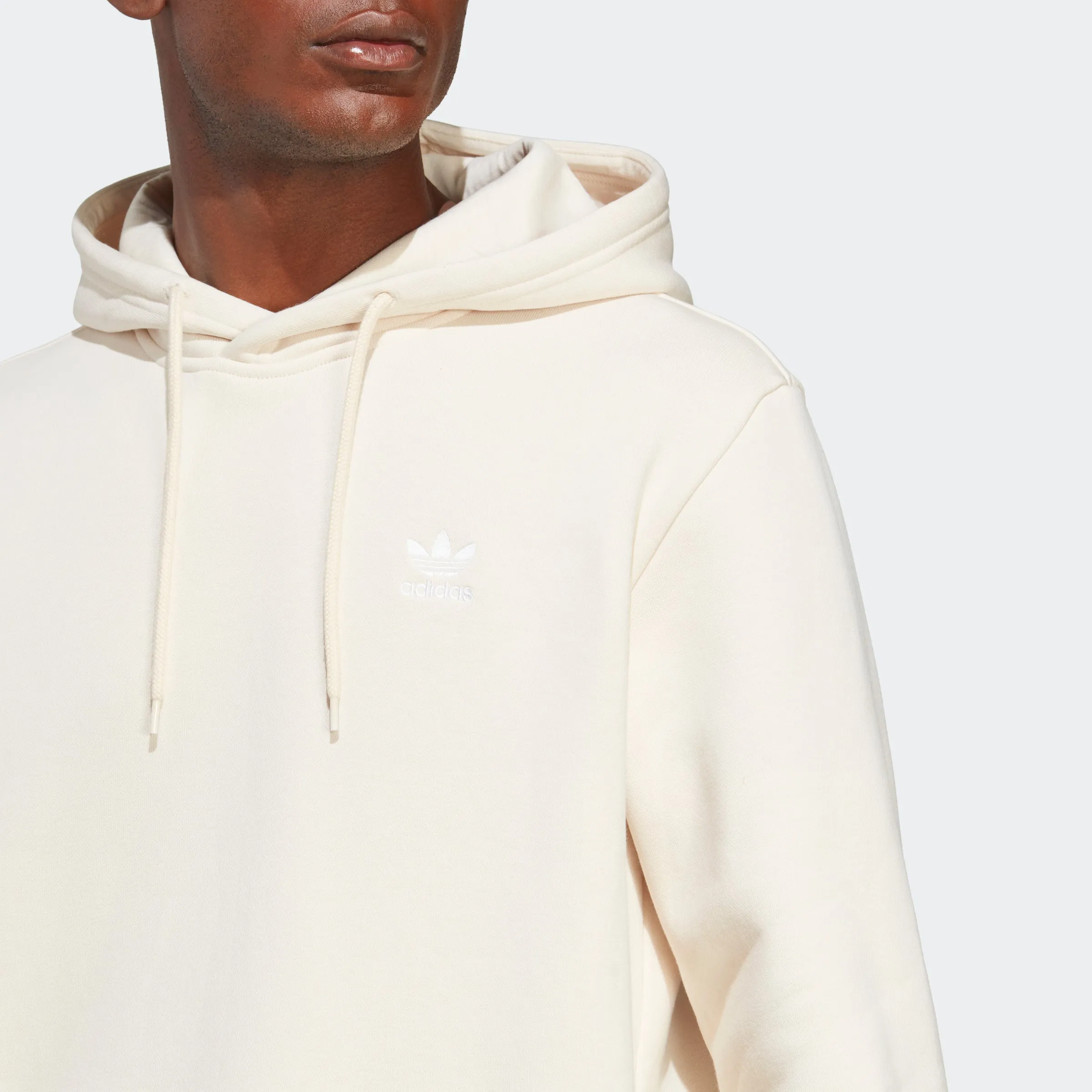 Men's adidas Originals Trefoil Essentials Hoodie Wonder White