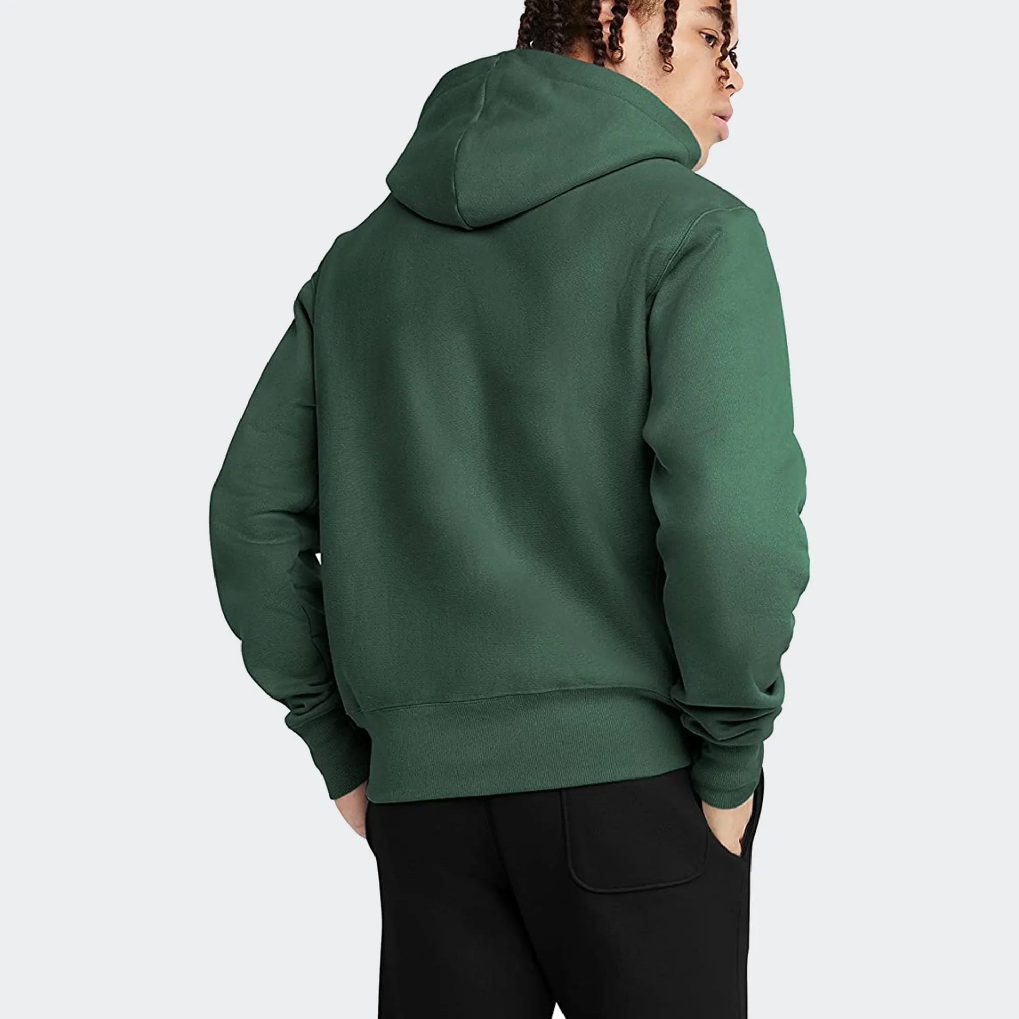 Men's Champion Life Reverse Weave Hoodie Dark Green