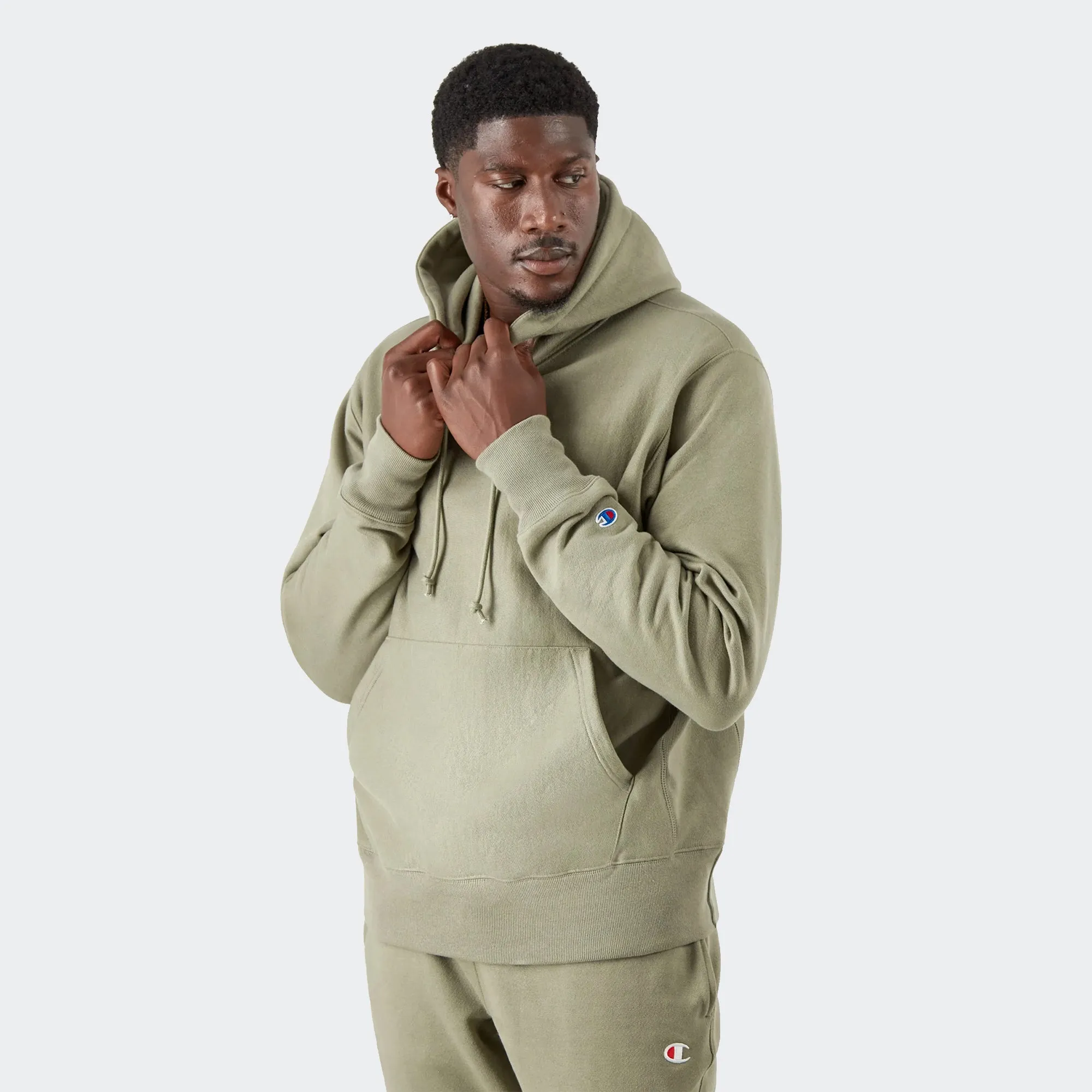 Men's Champion Life Reverse Weave Hoodie Oakmoss Olive