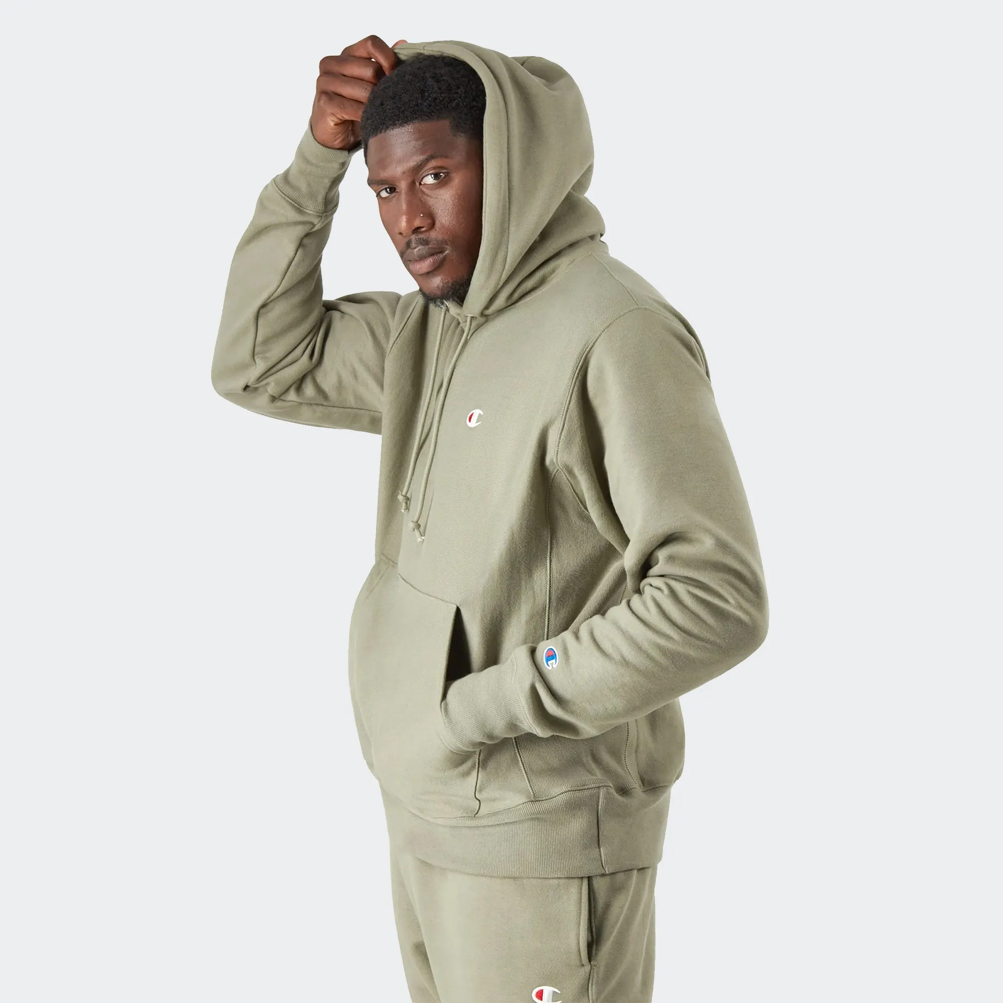 Men's Champion Life Reverse Weave Hoodie Oakmoss Olive