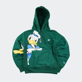 Men's Champion Reverse Weave Donald Duck Hoodie Green