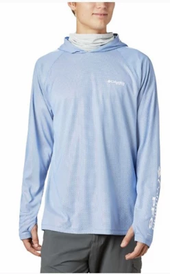 Men's Columbia PFG Terminal Deflector ZERO Hooded Long Sleeve T-Shirt