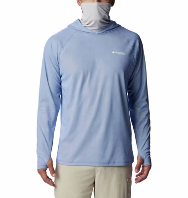 Men's Columbia PFG Terminal Deflector ZERO Hooded Long Sleeve T-Shirt