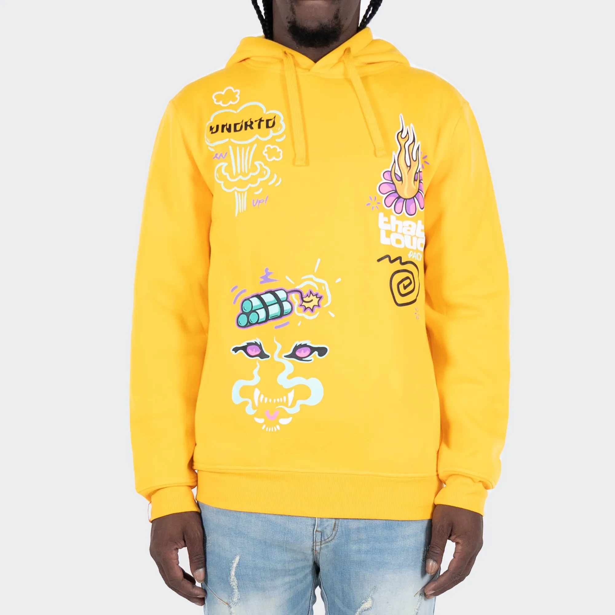 Men's TWO MILL TWENTY That Loud Hoodie Yellow