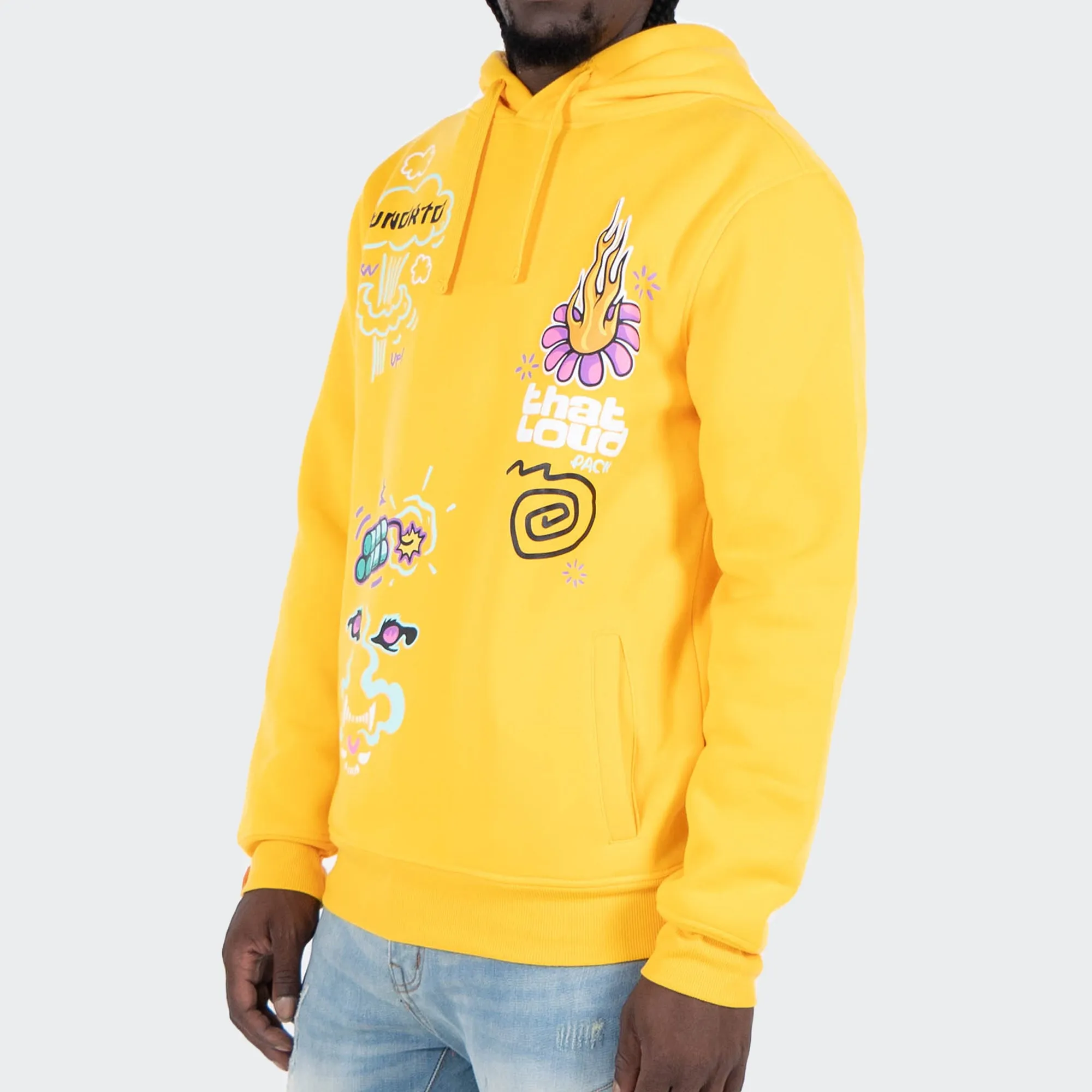 Men's TWO MILL TWENTY That Loud Hoodie Yellow