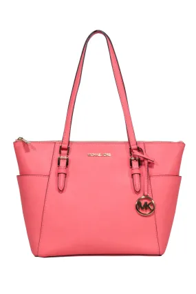 Michael Kors - Coral Pink Zipper Top Tote