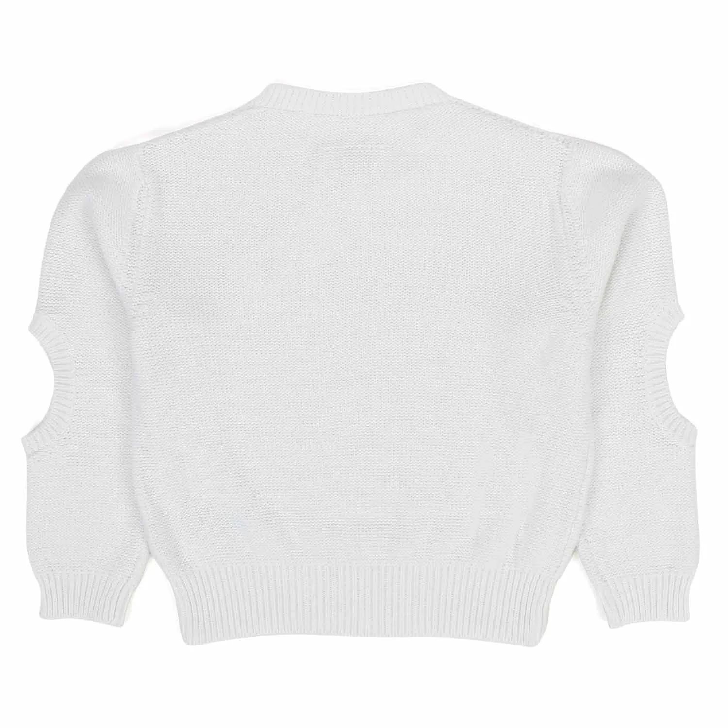 Mm6 Maison Margiela White Pullover For Girl 01