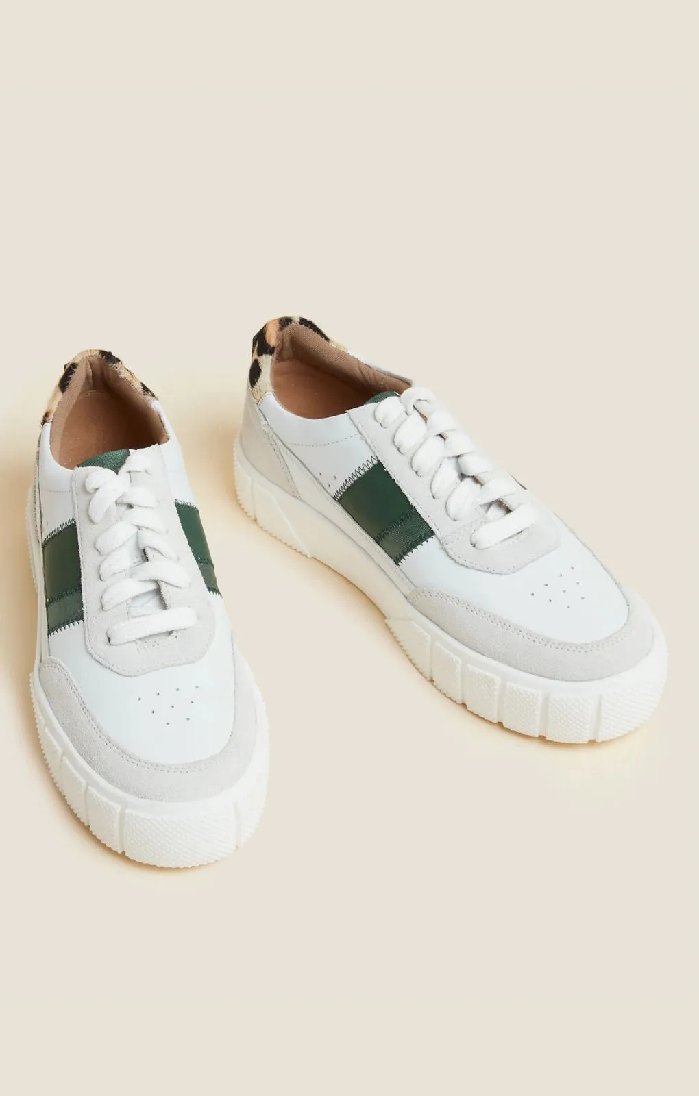 M&S Leather Chunky Side Detail Trainers