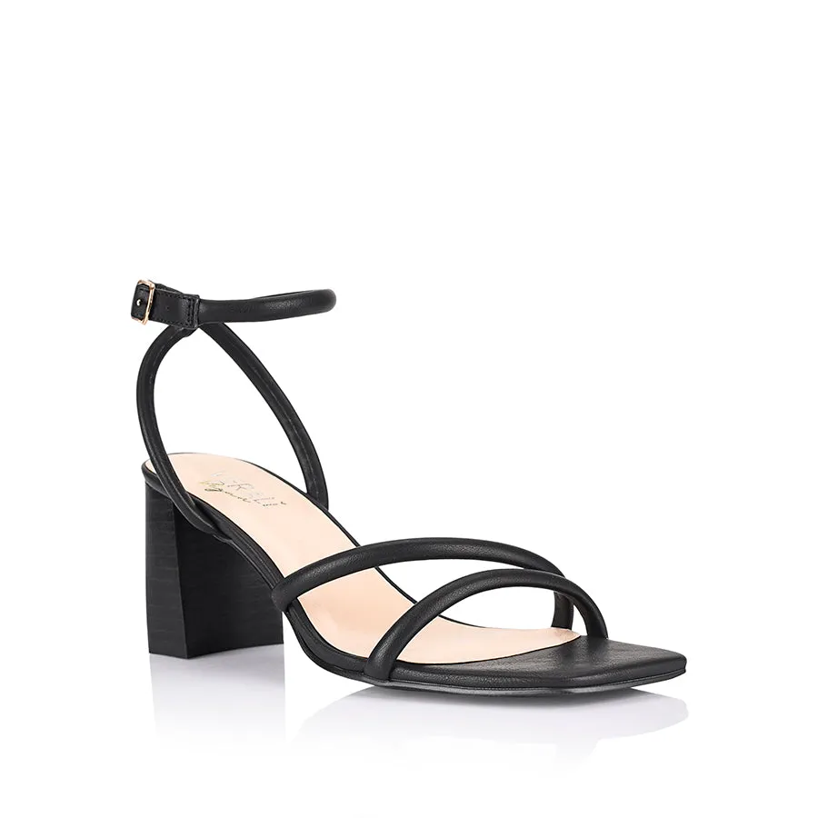 Nadia Block Heel Sandals - Black