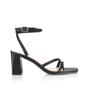 Nadia Block Heel Sandals - Black