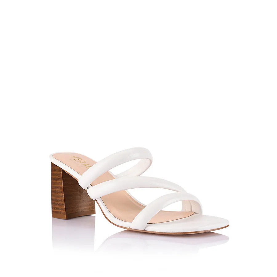 NaeNae Block Heel Sandals - White