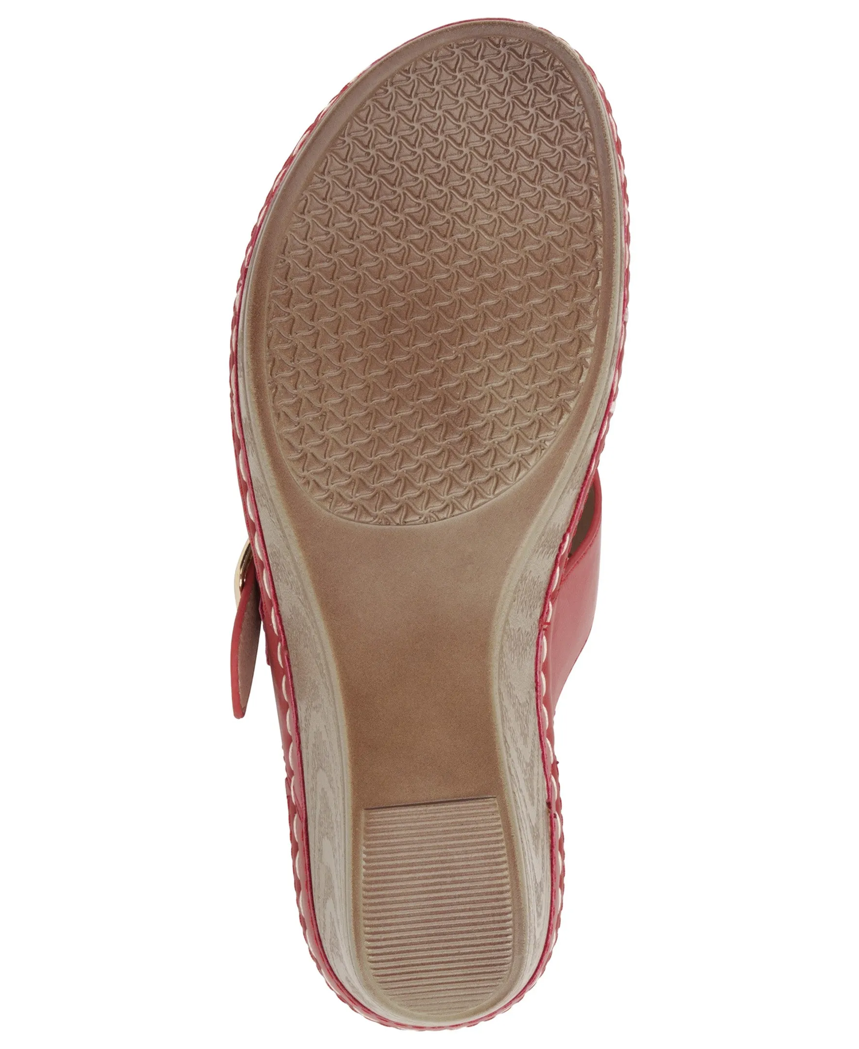 Narbone Coral Wedge Sandals