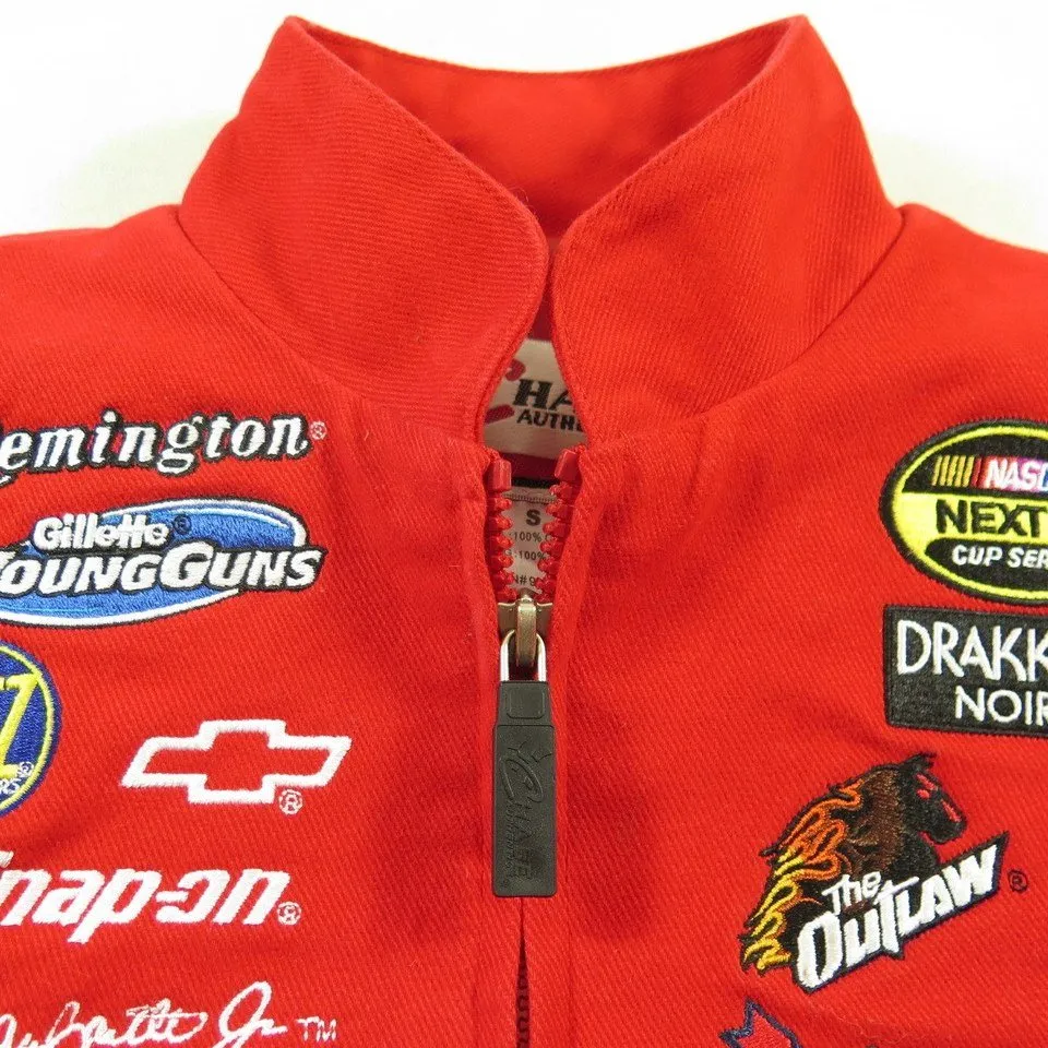 NASCAR Racing Jacket Womens S Embroidered Budweiser Chase Authentics Red