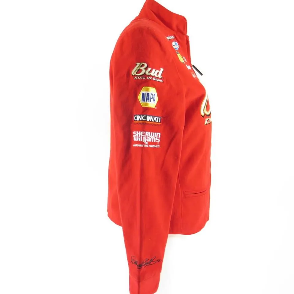 NASCAR Racing Jacket Womens S Embroidered Budweiser Chase Authentics Red