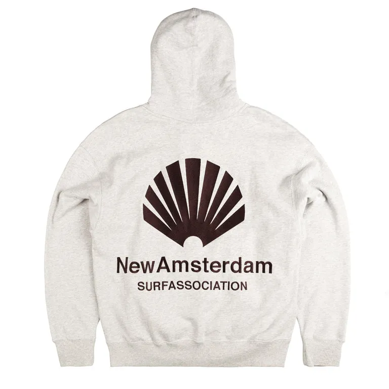 New Amsterdam Surf Association Logo Hoodie Ash / Vineyard Wine