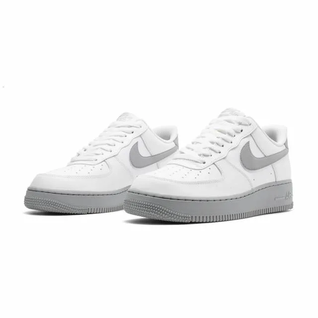 Nike air force 1 '07 (white grey sole/ white/ grey) men us 8