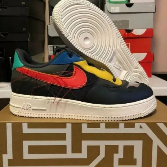 Nike air force 1 low bhm smoke grey/track red men's 9