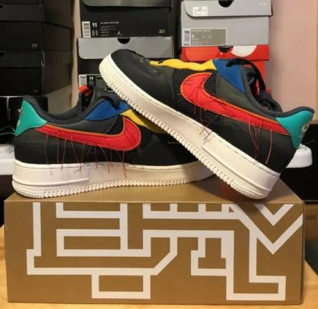 Nike air force 1 low bhm smoke grey/track red men's 9