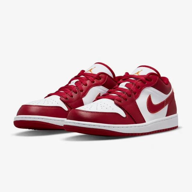 Nike air jordan 1 low (cardinal red/ noble red/ white/ university gold) men us 8-13 553558-607