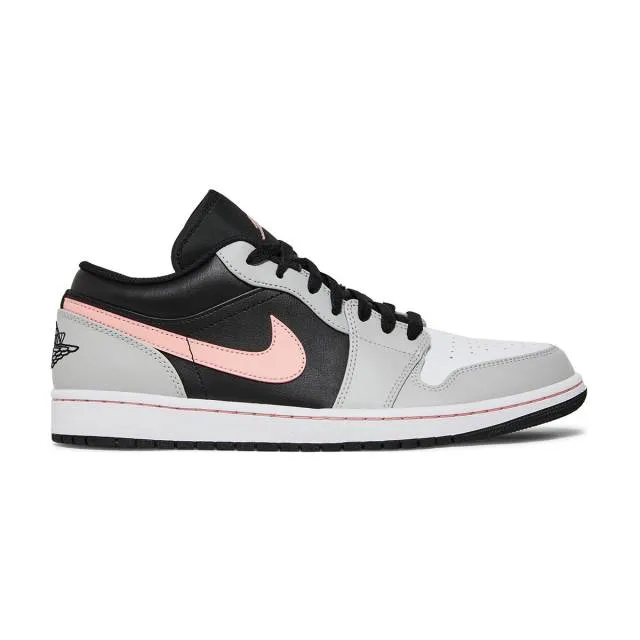 Nike air jordan 1 low (grey fog bleached coral/ black/ grey fog/ white/ bleached coral) men us 8-13