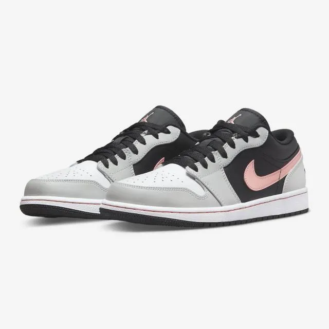 Nike air jordan 1 low (grey fog bleached coral/ black/ grey fog/ white/ bleached coral) men us 8-13