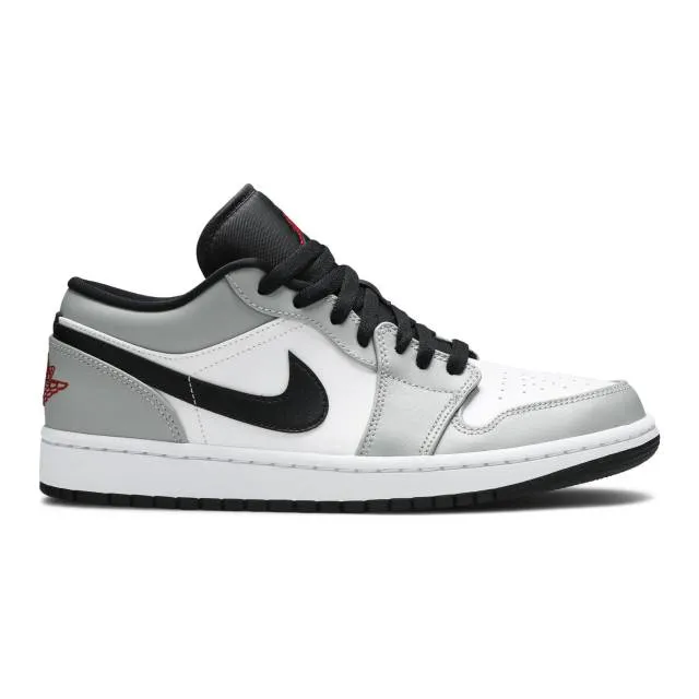 Nike air jordan 1 low (light smoke grey/ light smoke grey/ gym red/ white) men us 8-13 553558-030