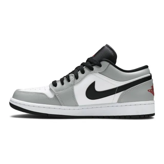 Nike air jordan 1 low (light smoke grey/ light smoke grey/ gym red/ white) men us 8-13 553558-030