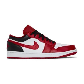 Nike air jordan 1 low (reverse black toe/ bulls/ white/ black/ red) men us 8-13 553558-163