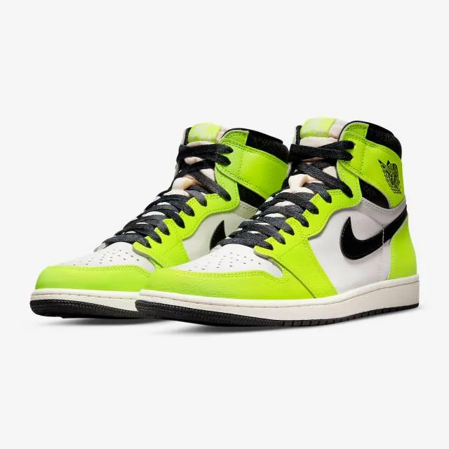 Nike air jordan 1 retro high og (visionaire/ volt/ lime green/ black/ sail/ white) men us 8-13 55508