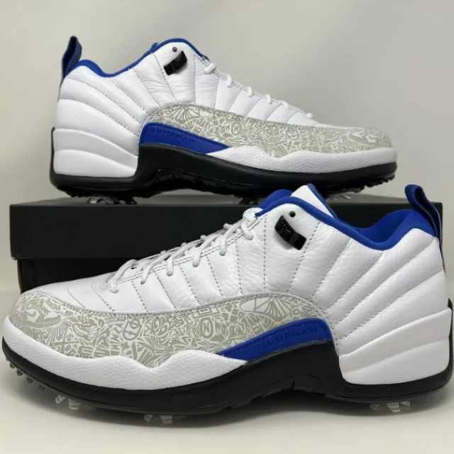 Nike air jordan retro xii 12 g nrg p22 golf laser royal men's size 12 dm9015-105