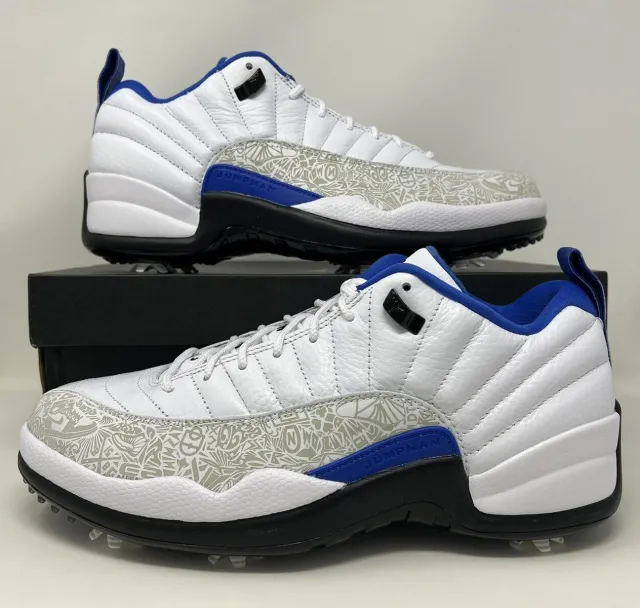 Nike air jordan retro xii 12 g nrg p22 golf laser royal men's size 12 dm9015-105