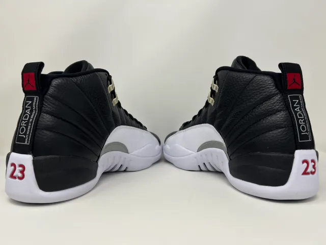 Nike air jordan retro xii 12 playoffs 2022 black white men's size 11 ct8013-006