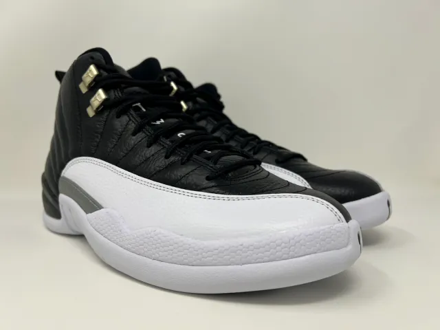 Nike air jordan retro xii 12 playoffs 2022 black white men's size 8.5 ct8013-006